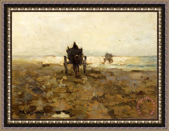 Jan Hendrik Weissenbruch Shell Cart Framed Painting