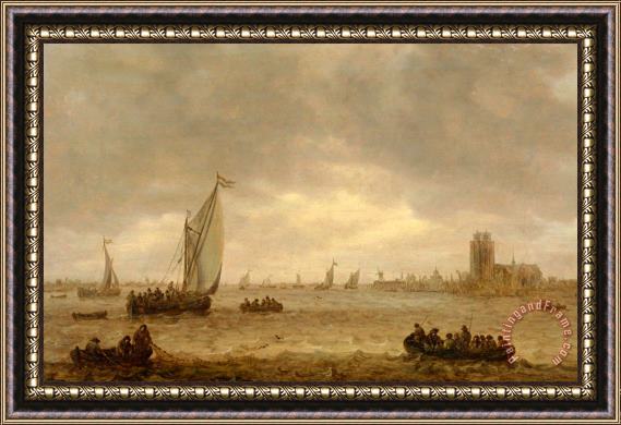 Jan Josefsz van Goyen Mouth of The Meuse (dordrecht) Framed Painting