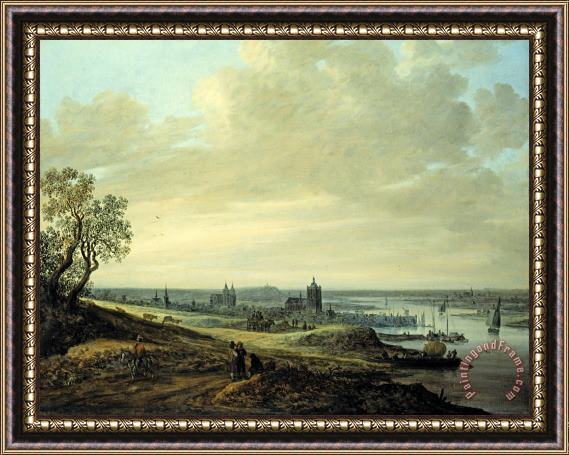 Jan Josefsz van Goyen Panorama Landscape with a View of Arnheim Framed Painting