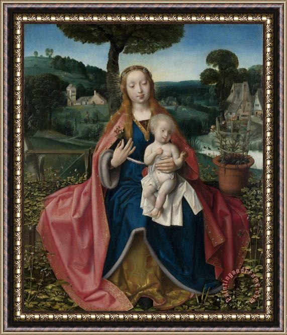 Jan Provoost The Virgin And Child in a Landscape Framed Painting