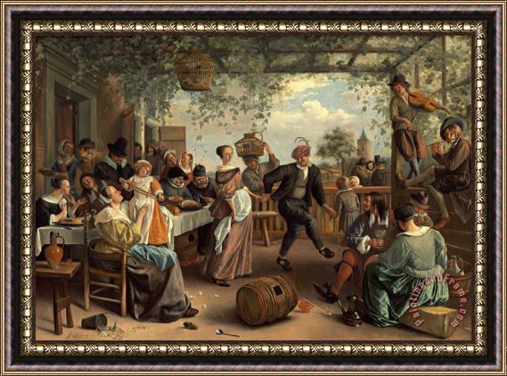 Jan Steen The Dancing Couple Framed Painting