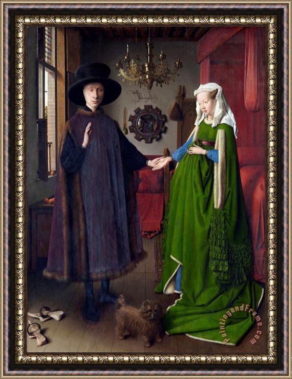 Jan van Eyck Giovanni Arnolfini And His Bride (the Arnolfini Marriage) Framed Painting