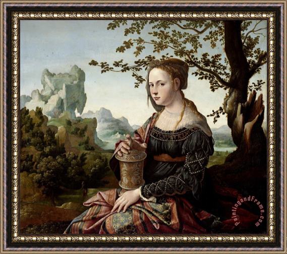 Jan Van Scorel Schoorl Mary Magdalene Framed Painting
