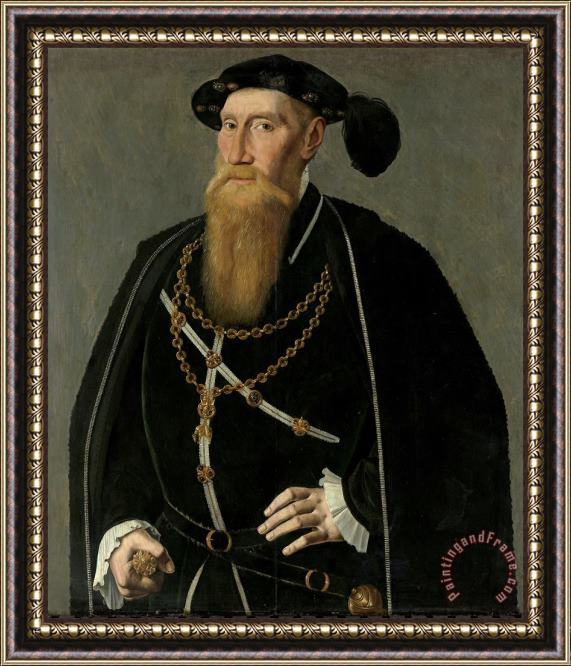 Jan Van Scorel Schoorl Portrait of Reinoud III of Brederode Framed Print