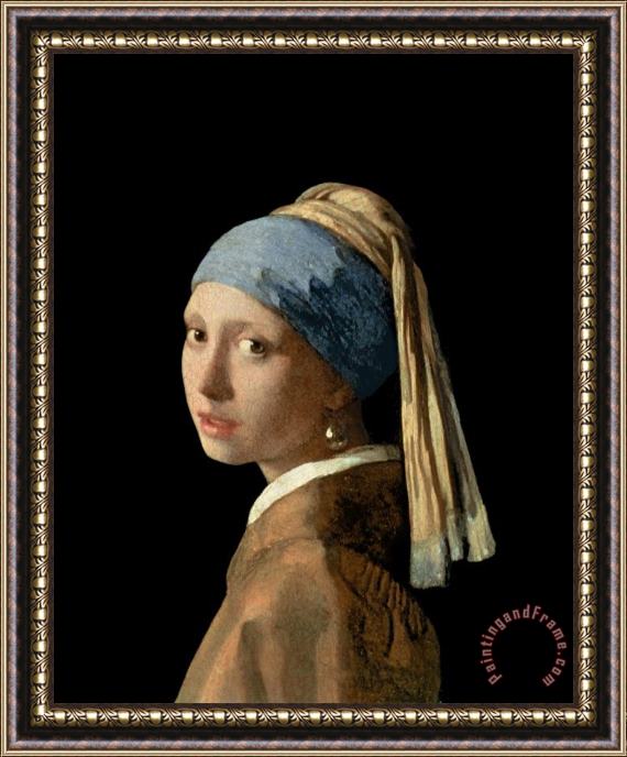 Jan Vermeer Girl with a Pearl Earring Framed Print