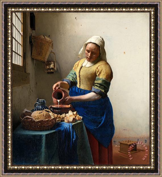 Jan Vermeer Het Melkmeisje Framed Print