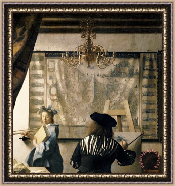 Jan Vermeer The Artist's Studio Framed Painting