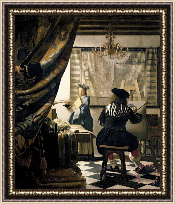 Jan Vermeer The Artist's Studio Framed Print