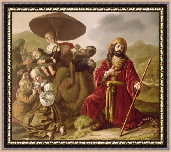 Jan Victoors Jacob Seeking Forgiveness of Esau Framed Painting