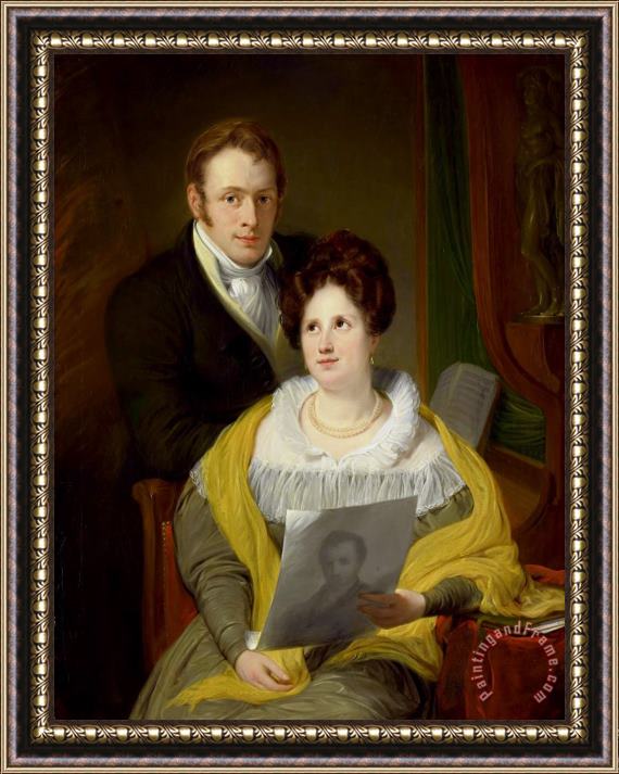 Jan Willem Pieneman Portrait of a Woman And a Man Framed Print
