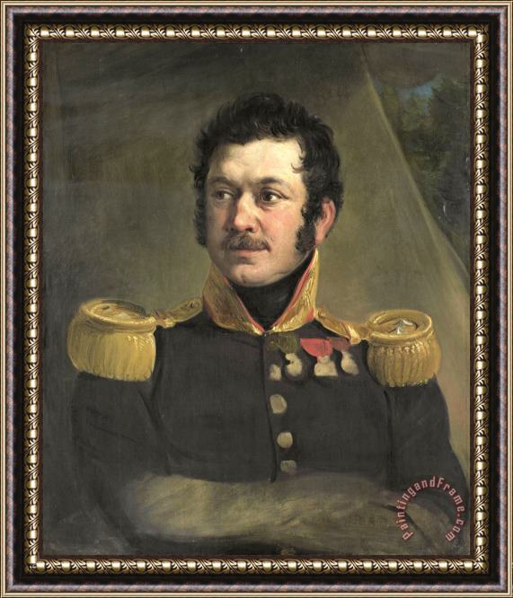 Jan Willem Pieneman Portrait of Lieutenant General Frederik Knotzer Framed Print