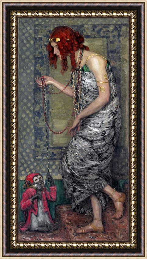 Janis Rozentals The Princess And The Monkey Framed Painting