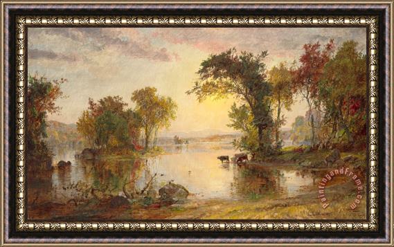 Jasper Francis Cropsey Autumn on The Susquehanna, 1878 Framed Painting