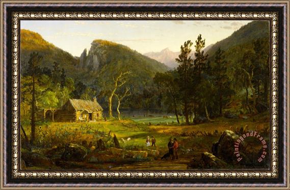Jasper Francis Cropsey Eagle Cliff, Franconia Notch, New Hampshire Framed Painting