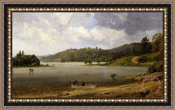Jasper Francis Cropsey On The Wawayanda Lake, New Jersey Framed Painting