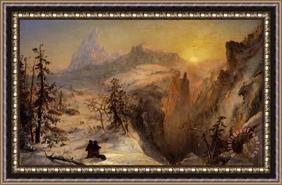 Jasper Francis Cropsey Winter In Switzerland Framed Painting