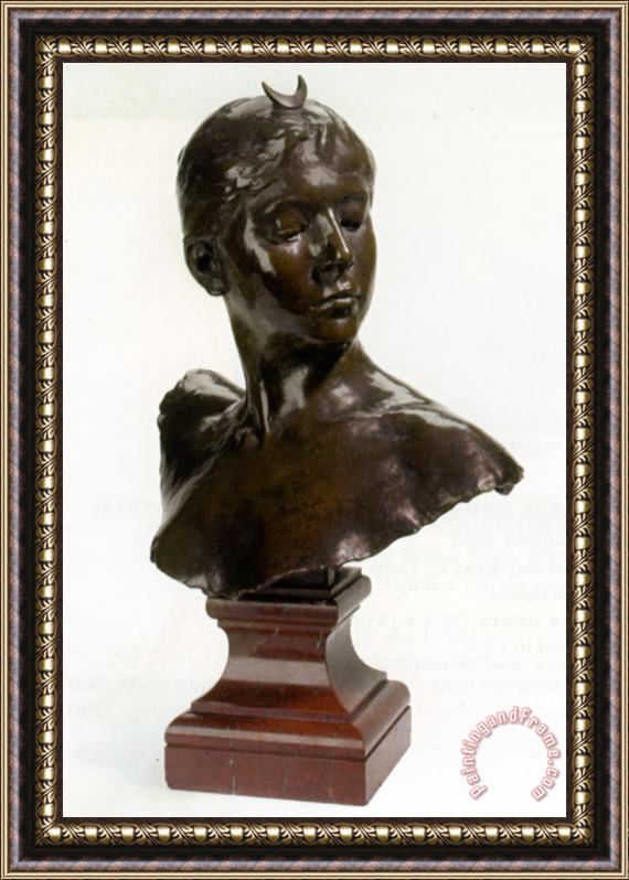 Jean Alexandre Joseph Falguiere Bust of Diana Framed Print