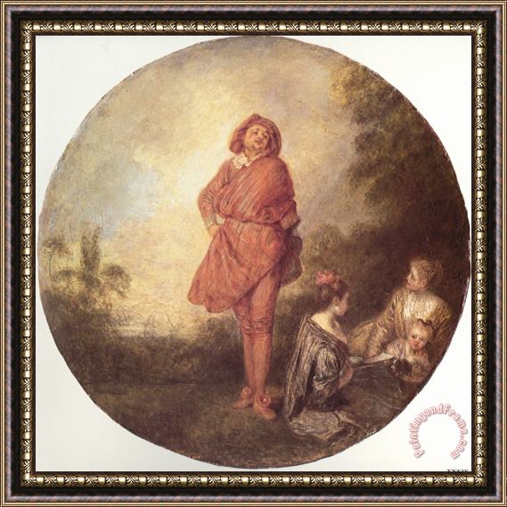 Jean Antoine Watteau The Proud One Framed Painting