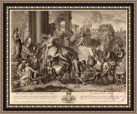 Jean Audran Alexander The Great Enters Babylonia Framed Painting