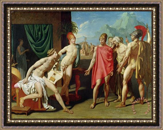 Jean Auguste Dominique Ingres Ambassadors Sent by Agamemnon to Urge Achilles to Fight Framed Painting