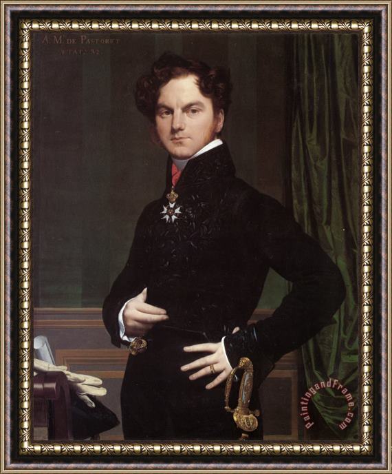 Jean Auguste Dominique Ingres Amedeedavid, Comte De Pastoret Framed Painting