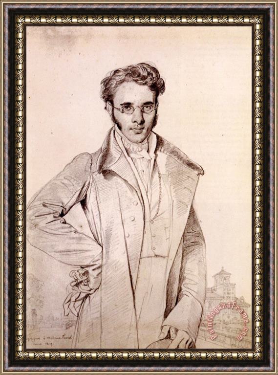 Jean Auguste Dominique Ingres Andre Benoit Barreau, Called Taurel Framed Print