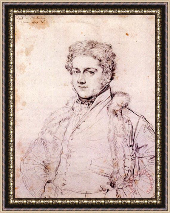 Jean Auguste Dominique Ingres Charles Robert Cockerell Framed Painting