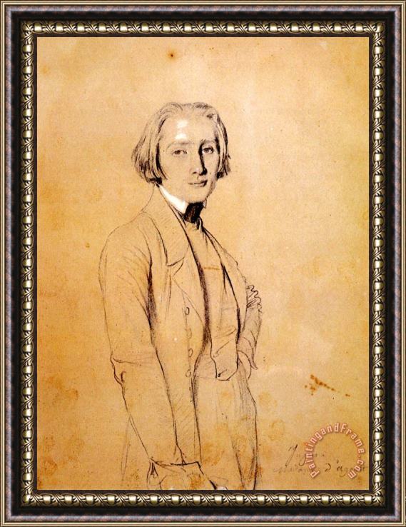 Jean Auguste Dominique Ingres Franz Liszt Framed Painting