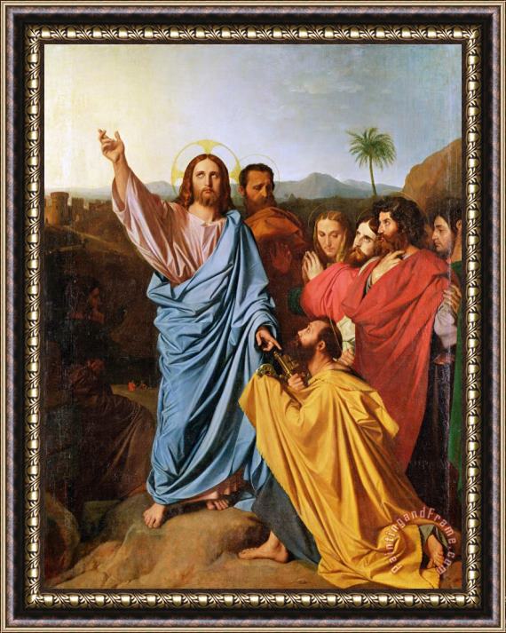 Jean Auguste Dominique Ingres Jesus Returning The Keys to St. Peter Framed Painting