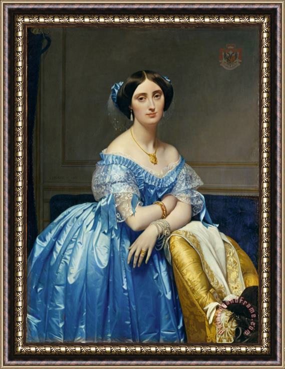 Jean Auguste Dominique Ingres Josephine Eleonore Marie Pauline De Galard De Brassac De Bearn, Princesse De Broglie Framed Print