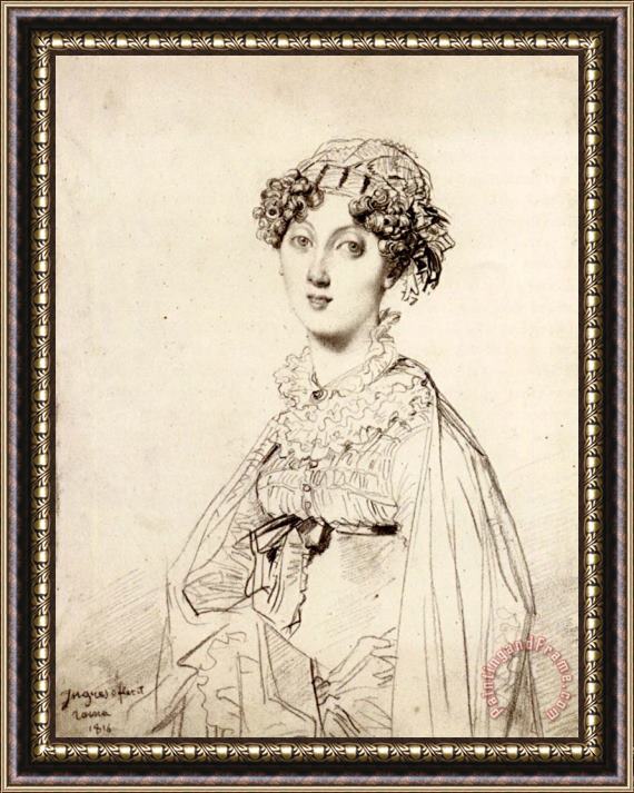 Jean Auguste Dominique Ingres Lady William Henry Cavendish Bentinck, Born Lady Mary Acheson Framed Print