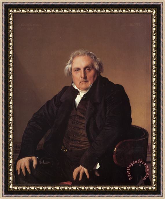 Jean Auguste Dominique Ingres Louisfrancois Bertin Framed Painting