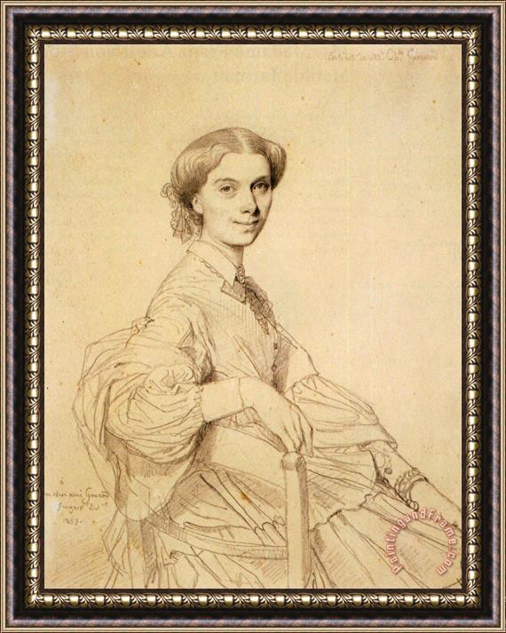 Jean Auguste Dominique Ingres Madame Charles Gounod, Born Anna Zimmermann Framed Print