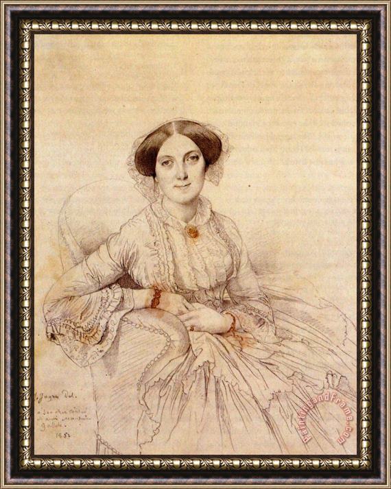 Jean Auguste Dominique Ingres Madame Felix Gallois, Born Nathalie Rose Joachime Bochet Framed Print