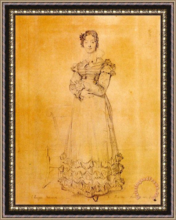 Jean Auguste Dominique Ingres Madame Jacquelles Louis Leblanc, Born Francoise Poncelle Framed Print