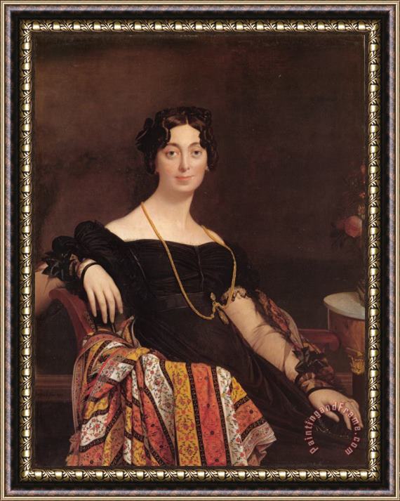 Jean Auguste Dominique Ingres Madame Jacqueslouis Leblanc, Nee Francoise Poncelle Framed Print