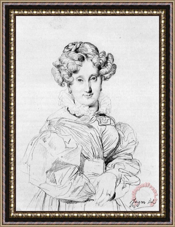 Jean Auguste Dominique Ingres Madame Louis Francois Godinot, Born Victoire Pauline Thiolliere De L'isle Framed Painting