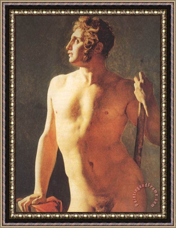 Jean Auguste Dominique Ingres Male Torso Framed Painting