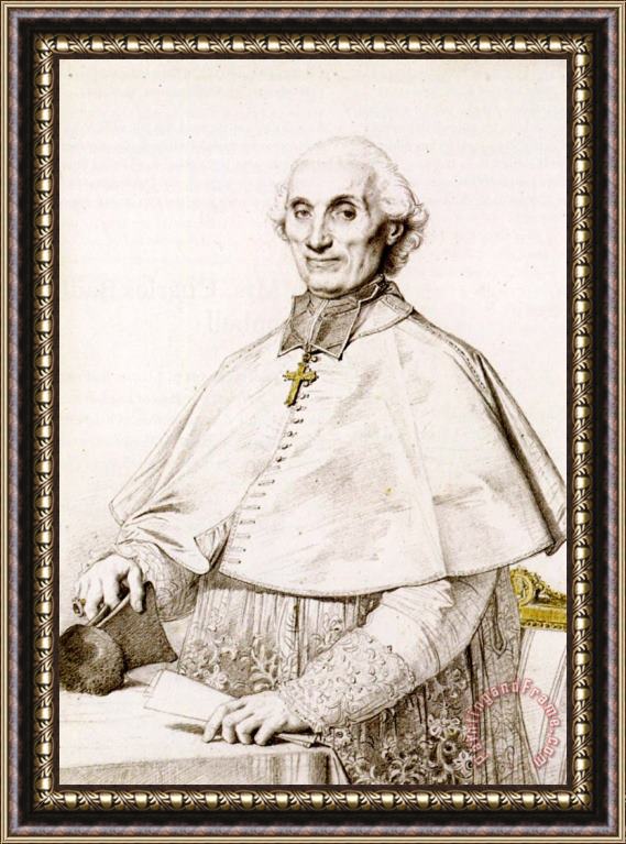 Jean Auguste Dominique Ingres Monsignor Gabriel Cortois De Pressigny Framed Painting