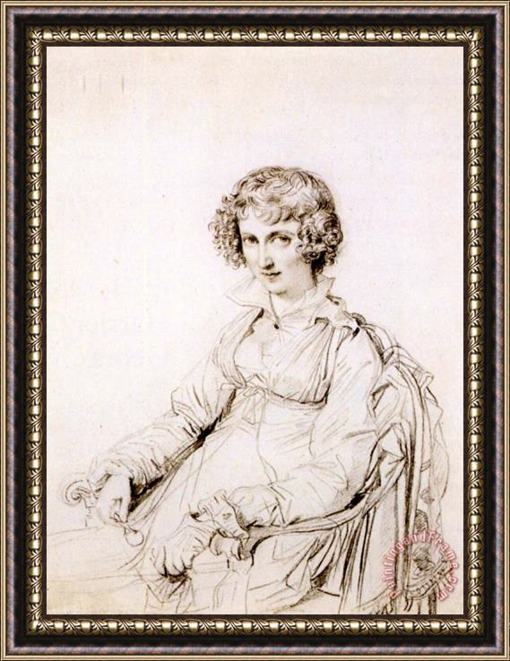 Jean Auguste Dominique Ingres Mrs Charles Thomas Thruston, Born Frances Edwards Framed Print