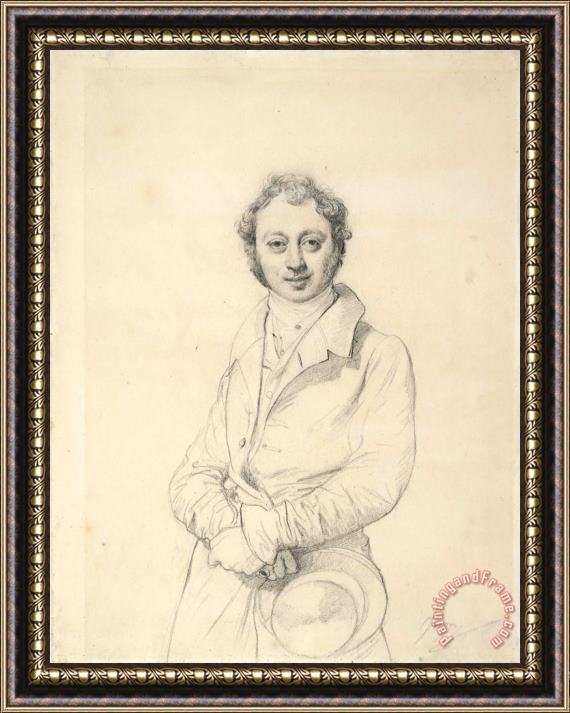 Jean Auguste Dominique Ingres The Archeologist Desire Raoul Rochette, C. 1830 Framed Painting