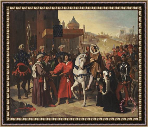Jean Auguste Dominique Ingres The Entry Into Paris of The Dauphin, Later Charles V Framed Print