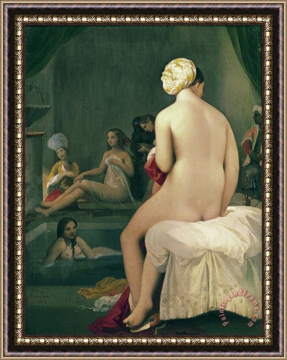 Jean Auguste Dominique Ingres The Little Bather in the Harem Framed Painting