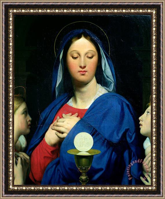 Jean Auguste Dominique Ingres The Virgin of The Host Framed Painting