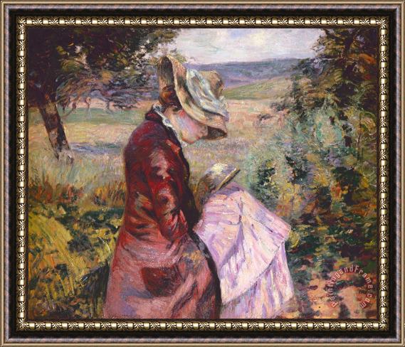 Jean Baptiste Armand Guillaumin Madame Guillaumin Reading Framed Painting