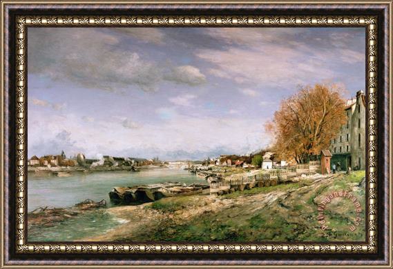 Jean Baptiste Armand Guillaumin The Old Quay At Bercy Framed Painting