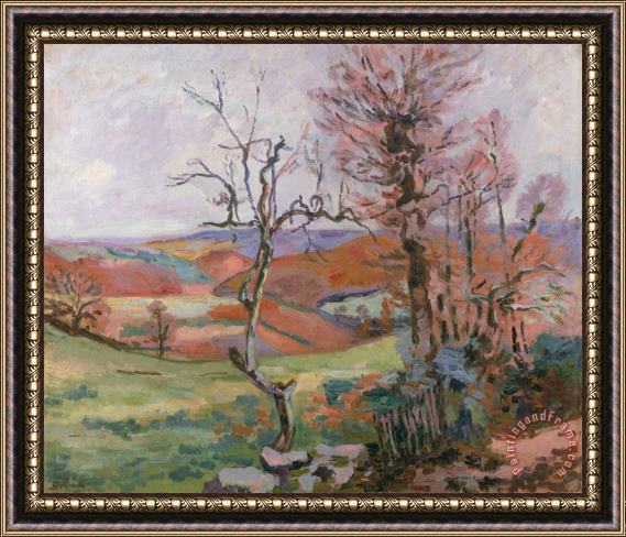 Jean Baptiste Armand Guillaumin The Puy Barion at Crozant Framed Print