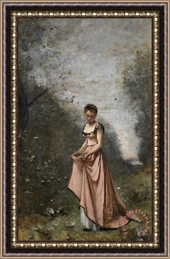 Jean Baptiste Camille Corot Springtime Of Life Framed Painting