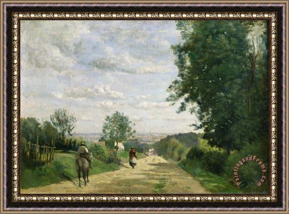 Jean Baptiste Camille Corot The Road to Sevres Framed Print