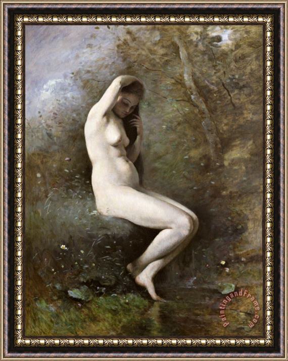 Jean Baptiste Camille Corot Venus Bathing Framed Print